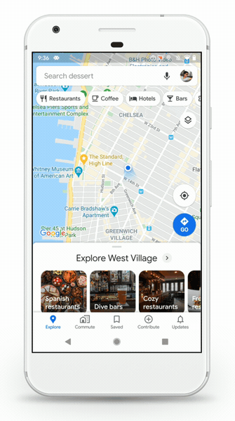 Ahora Google Mapsproporciona un acceso más fácil a todo lo que necesita  