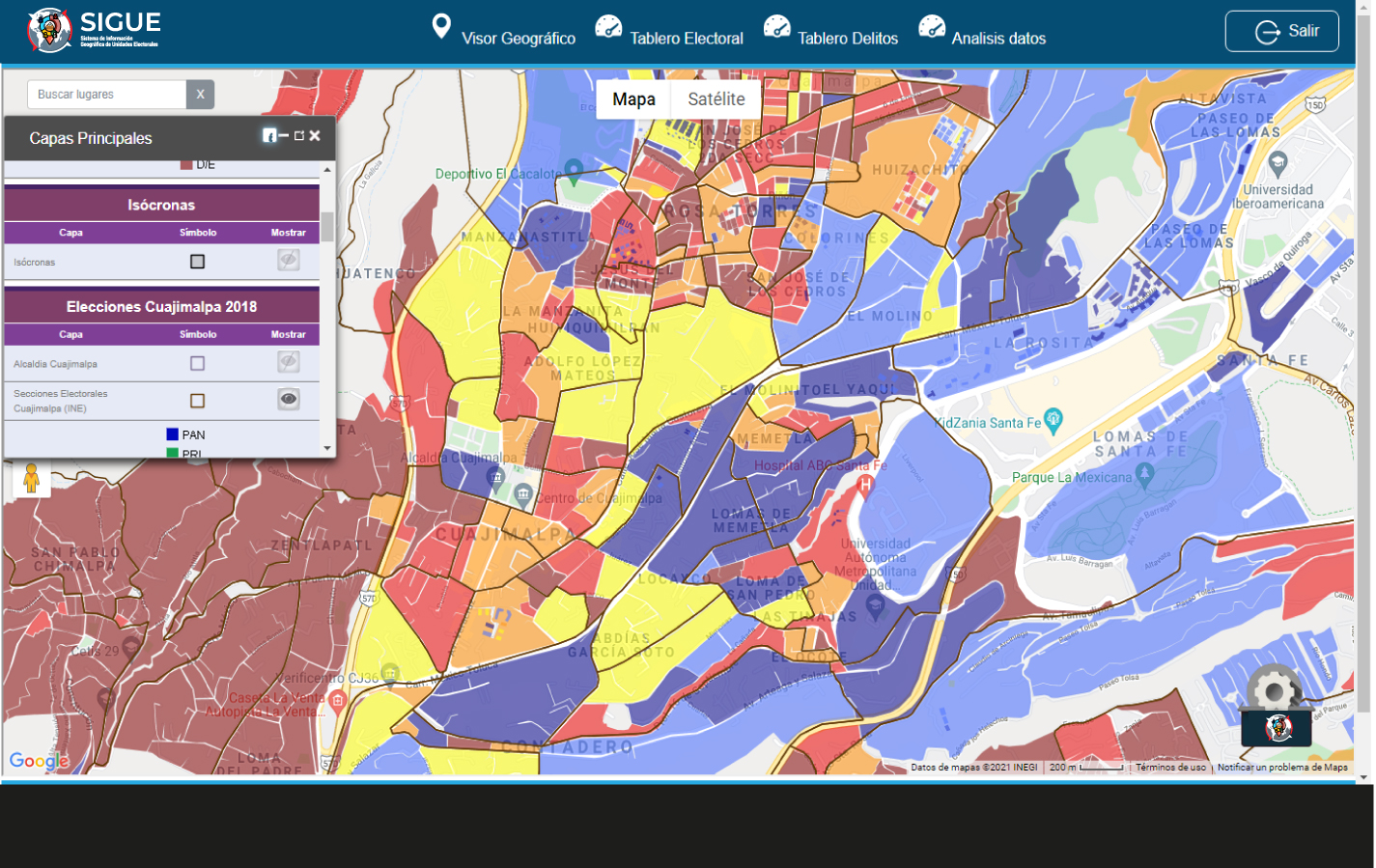SIGUE - Sistema de Información Geográfico de Unidades Electorales | by BSI | BSIGEONET