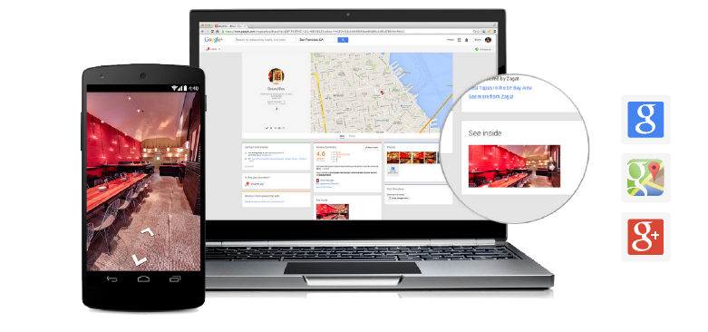 Con los Recorridos Street View, Ubica tu negocio en Google Maps, Comparte con tu clientela en Google+ y Brindales una experiencia inmersiva unica con Street View